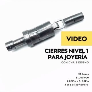 CIERRES NIVEL 1 PARA JOYERÍA -
Fecha: Del 4 al 8 de noviembre
Horario: 2 pm a 6 pm
Precio: $1.200.000 pesos colombianos
MATERIALES INCLUIDOS
CUPO MÁXIMO: 8 PERSONAS
¿De qué se trata este nuevo curso?
Vas aprender la función y aplicación de la tensión que nos brinda el acero para hacer resortes que utilizaremos en la construcción de diferentes sistemas de cierres para collares y otras piezas
¿Qué se hará en el curso?
Tres modelos de cierres que se pueden aplicar en collares, pulseras…
¿Qué se necesita para este curso?
Se necesitan conocimientos básicos de joyería, soldar, cortar etc….
INSCRIPCIONES ABIERTAS! Pregunta por las opciones de pago 💛