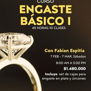 ABIERTAS INSCRIPCIONES para nuestro curso de ENGASTE NIVEL I, dictado por nuestro profesor Fabián Espitia @fabian.l.espitia
Curso totalmente práctico.
Engaste al grano
Engaste invisible
Engaste de uña
Engaste al bisel
Dirigido a joyeros y estudiantes que quieran fortalecer su técnica, afinar su destreza y entender el proceso de engaste como parte del lenguaje de la joya, tanto desde la tradición como desde una mirada contemporánea.
Fechas:
Febrero: 7,14,28
Marzo: 7,14
Sábados de 8:00 a 5:00 pm
Inversión: $1.480.000 (incluye set de cajas de engaste en plata y circones).